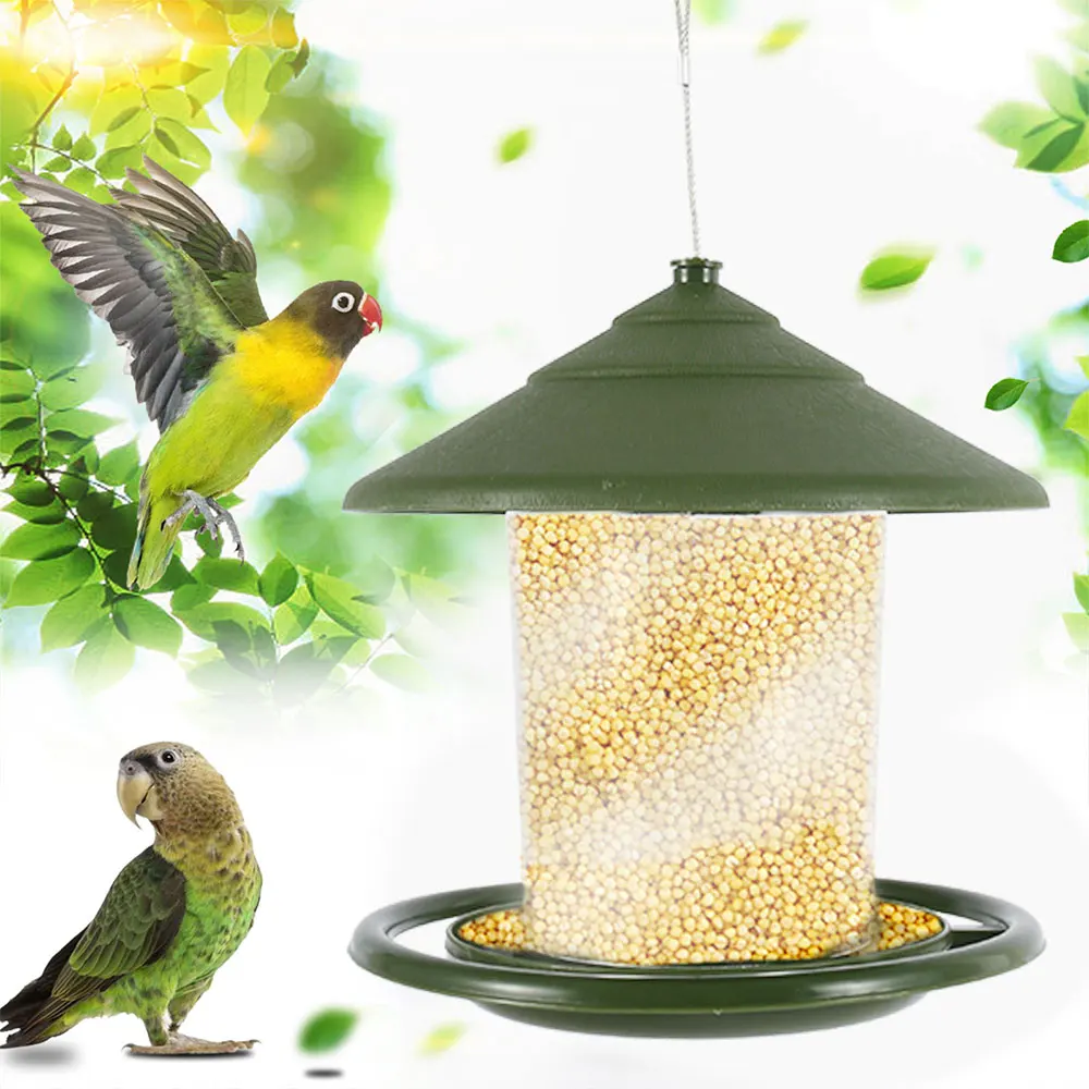 

Automatic Birds Feeder Waterproof Hanging Wild Bird Feeder Outdoor Food Container for Pigeon Parrot Pet Birds Feeder Supplies