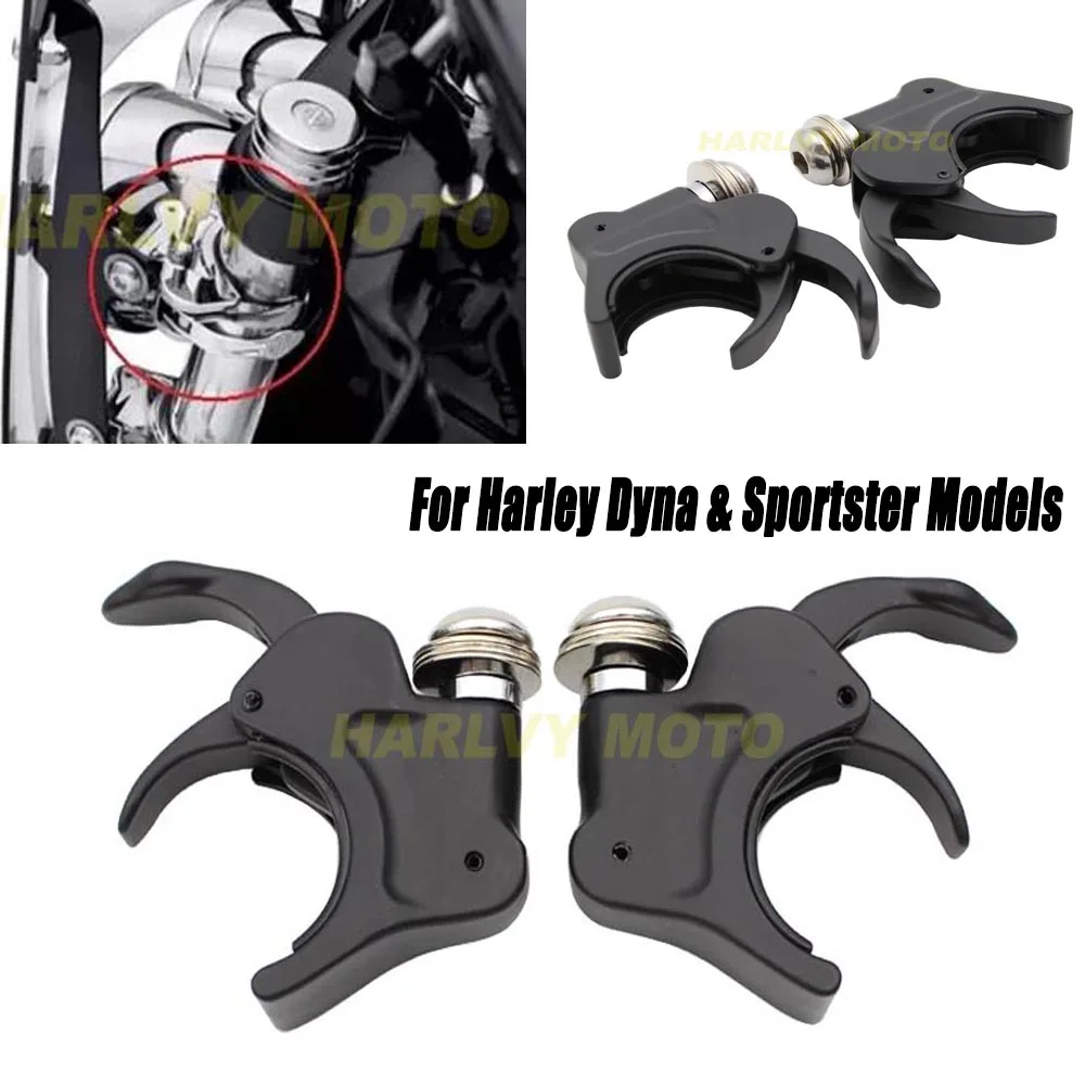

One Set 39mm Quick Release Windshield Black Fits For Dyna Sportster 883 1200
