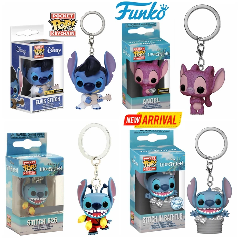 FUNKO поп Disney Ангел ELVIS Стич в ванне летний Стич брелок игрушка тики Стич Лило Виниловая фигурка Карманный поп брелок игрушки