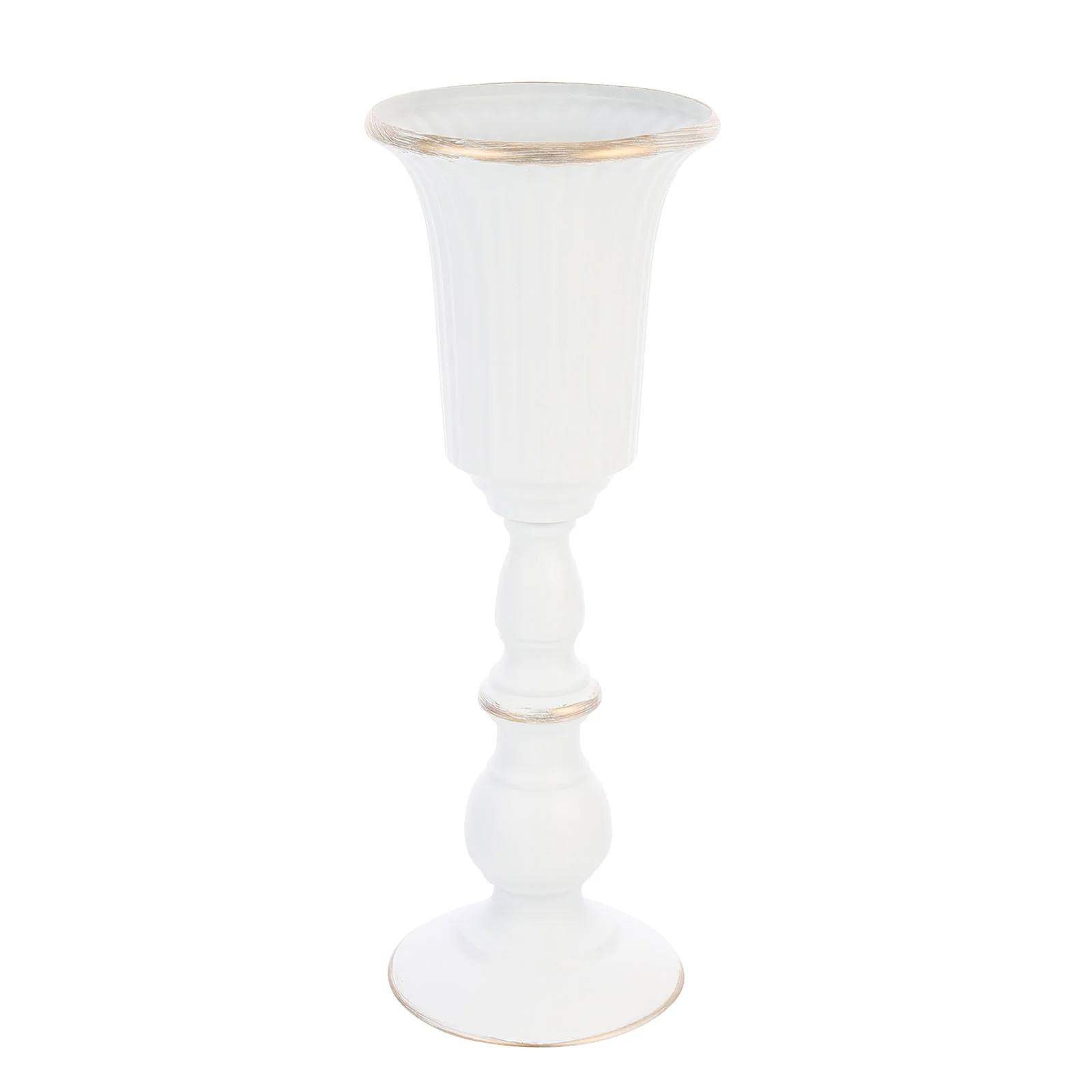 

Flower Urn Planter Pot Vase Wedding Columnroman Trumpet Metal Pillar Flowerpot Pots Tall Outdoor Vintage Iron Garden Centerpiece