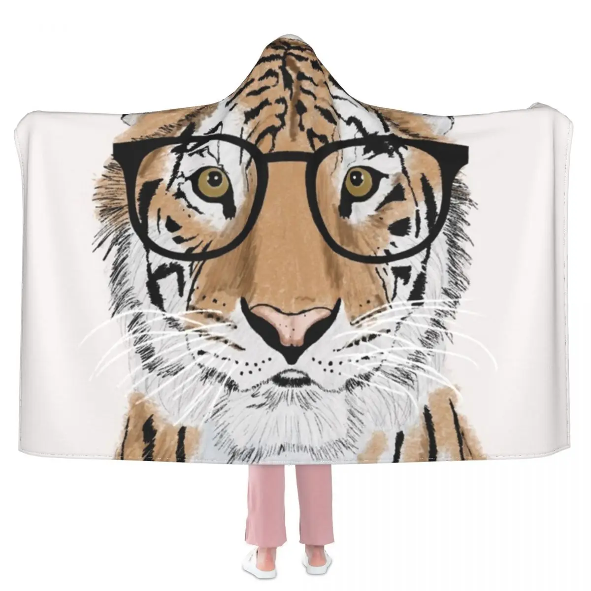 

Одеяло для очков «тигровый глаз», модное удобное мягкое Флисовое одеяло для джентльменов с капюшоном