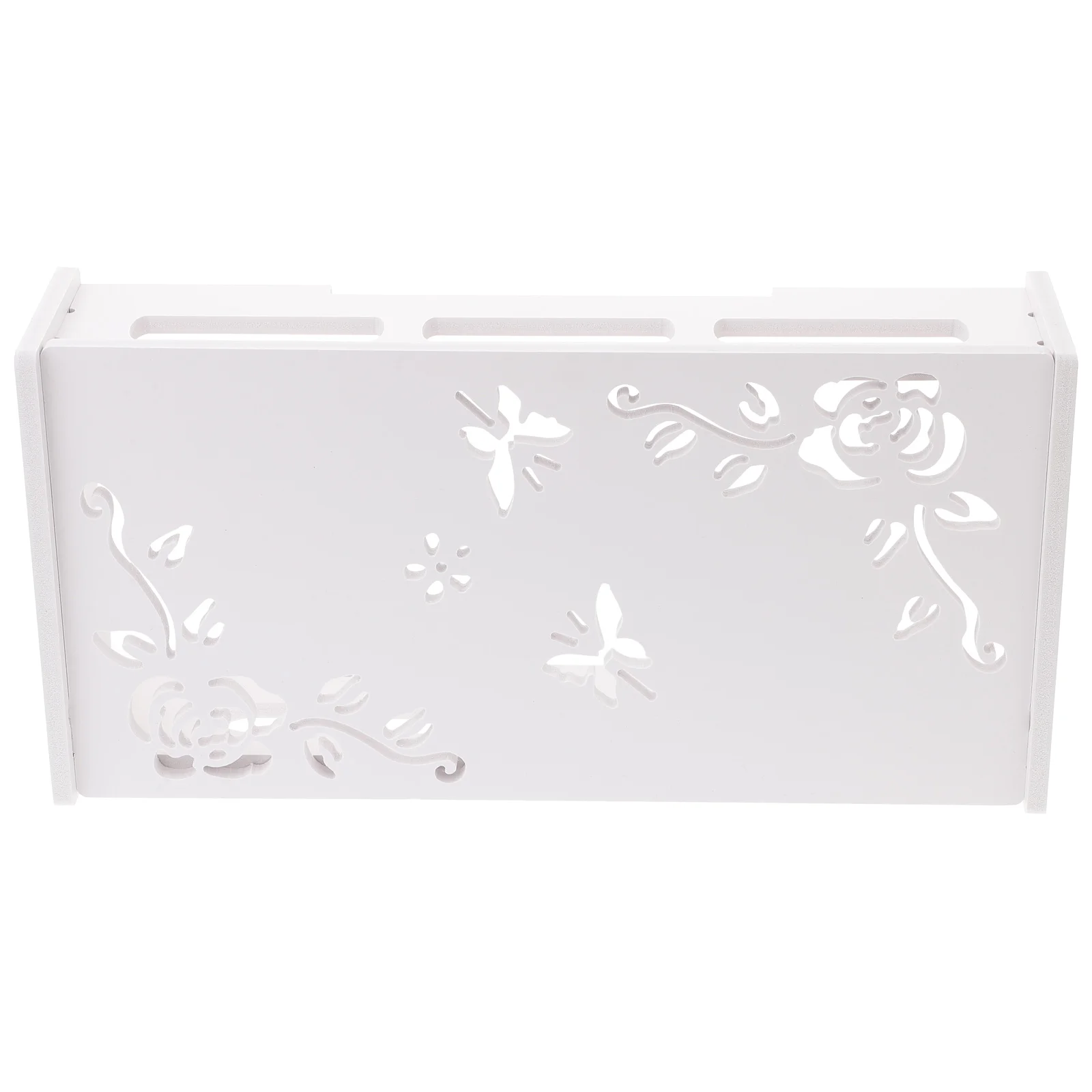 

Internet Router Storage Box Router Storage Box Simple Wifi Shelf Box WPC Wall Mount Router Box Wire Hider Box