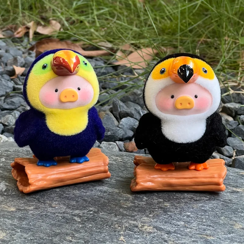Фото Коллекционная фигурка Lulu The Piggy Animal Party 2 Series Blind Box: Лулу-свинка, оленёнок, пингвин, хамелеон. Аниме-фигурка-сюрприз, кукла-украшение, подарки. №4