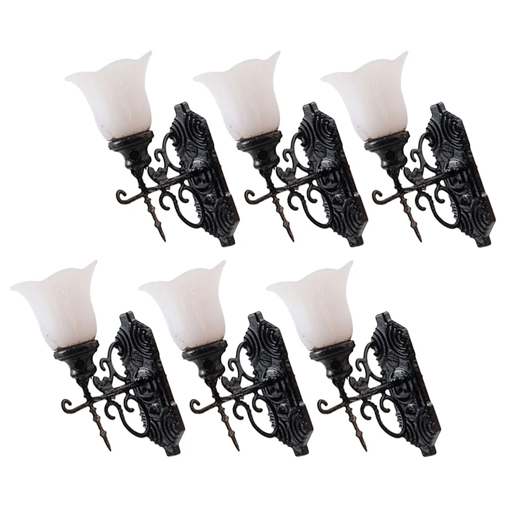 

Dollhouse Led Wall Sconces Mini Outdoor Lantern Miniature Wall Lamps Simulated Lighting Model Furniture Diy Dollhouse Living