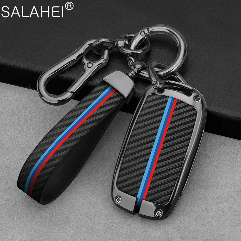

Alloy Car Key Case Cover Shell Carbon Fiber Key Bag Holder Protector For Honda Civic Accord Vezel 2022 Keychain Auto Accessories