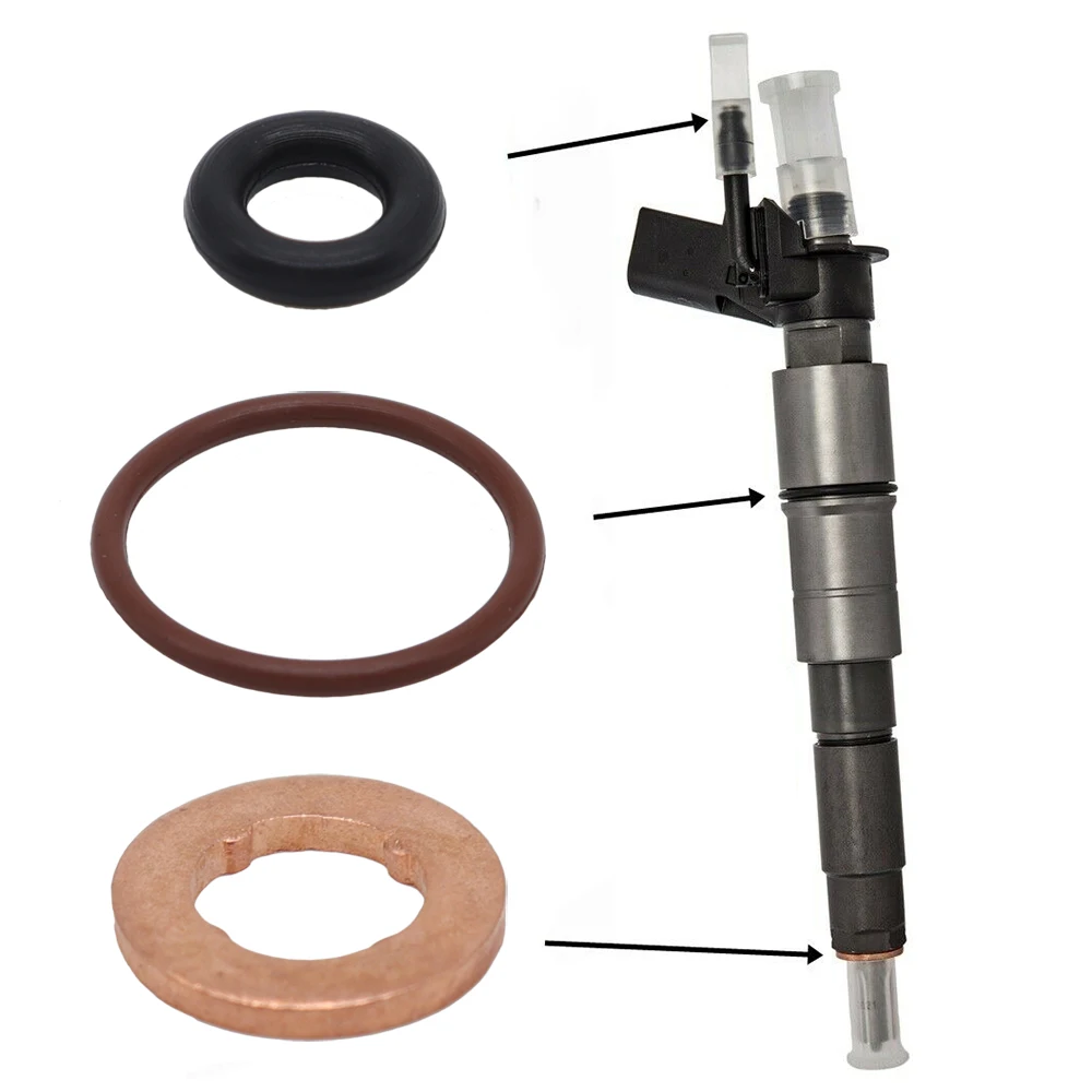 18pcs For Audi VW Seat Skoda 1.6 2.0 Fuel Injector Nozzle Copper Gasket O-ring Seal Kit 059130119 059130519 WHT000884 Car Parts - купить по