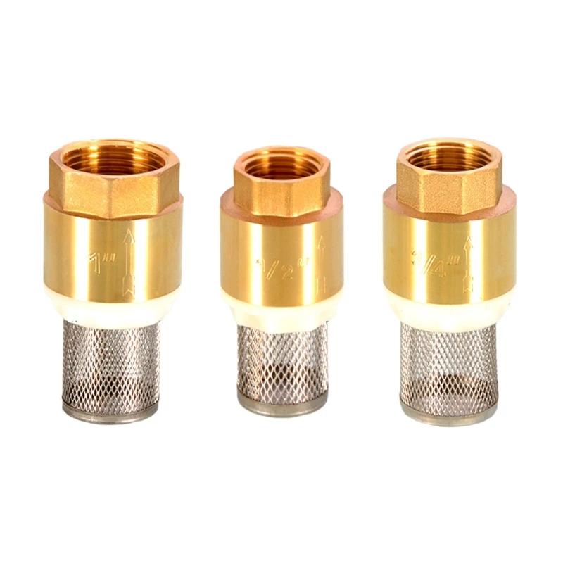 

1/2" 3/4" 1" BSPP Female Threaded Brass Check Valve W/Strainer Easy to Install