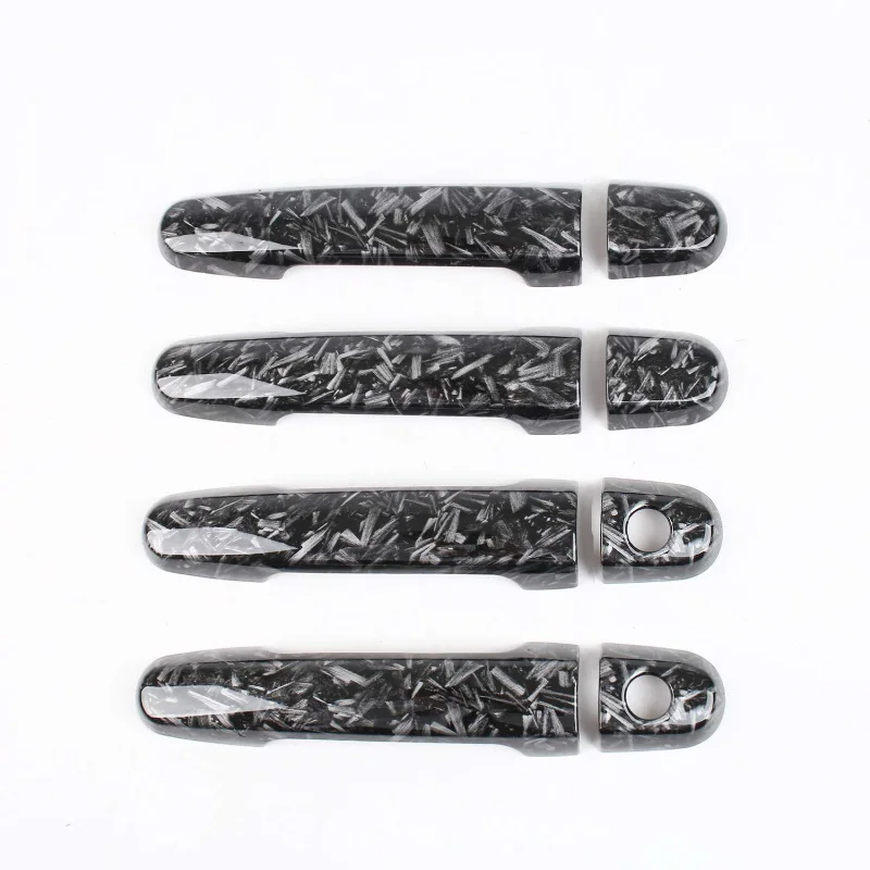 

Для Toyota Probox Succeed 2002-2016 кованый узор из углеродного волокна, хромированная дверная ручка автомобиля, накладка, аксессуары для стайлинга