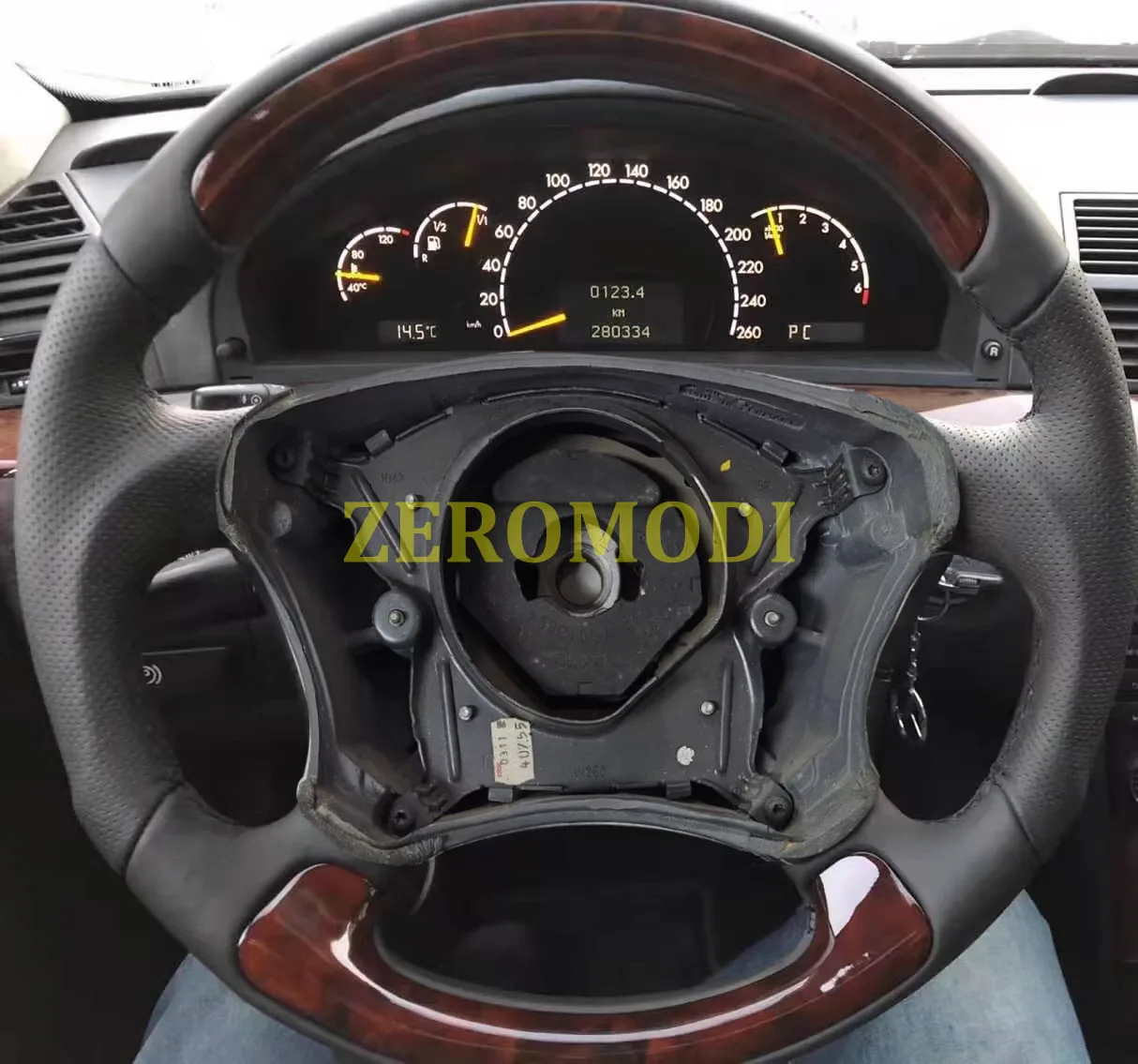 Деревянный руль для Mercedes CL55 AMG W215 S430 W220 1998-2006 гг. (art.: 3920cd49203d3) - 3920cd49203d3