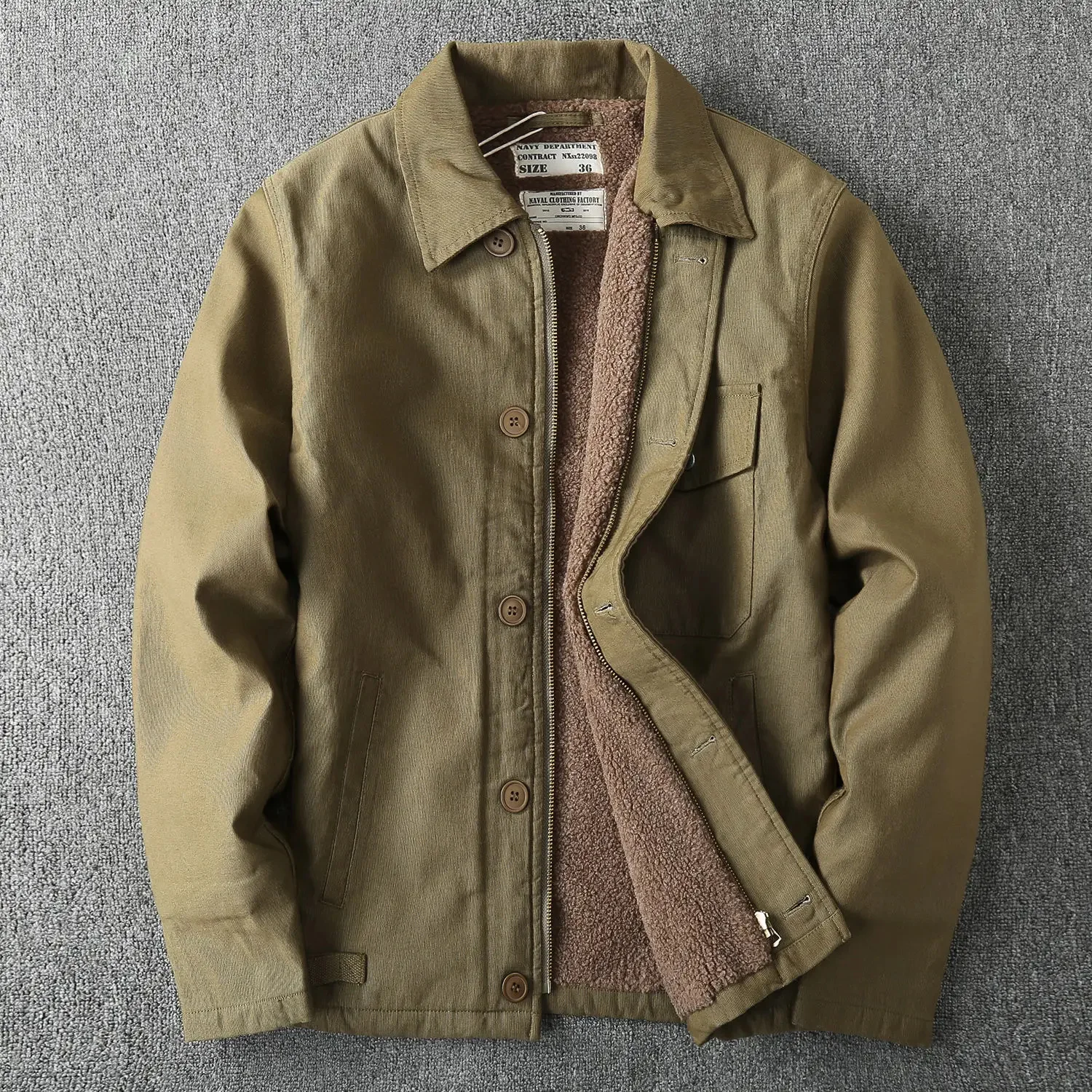 Куртка мужская зимняя с хлопковой подкладкой утепленная кашемировая верхняя