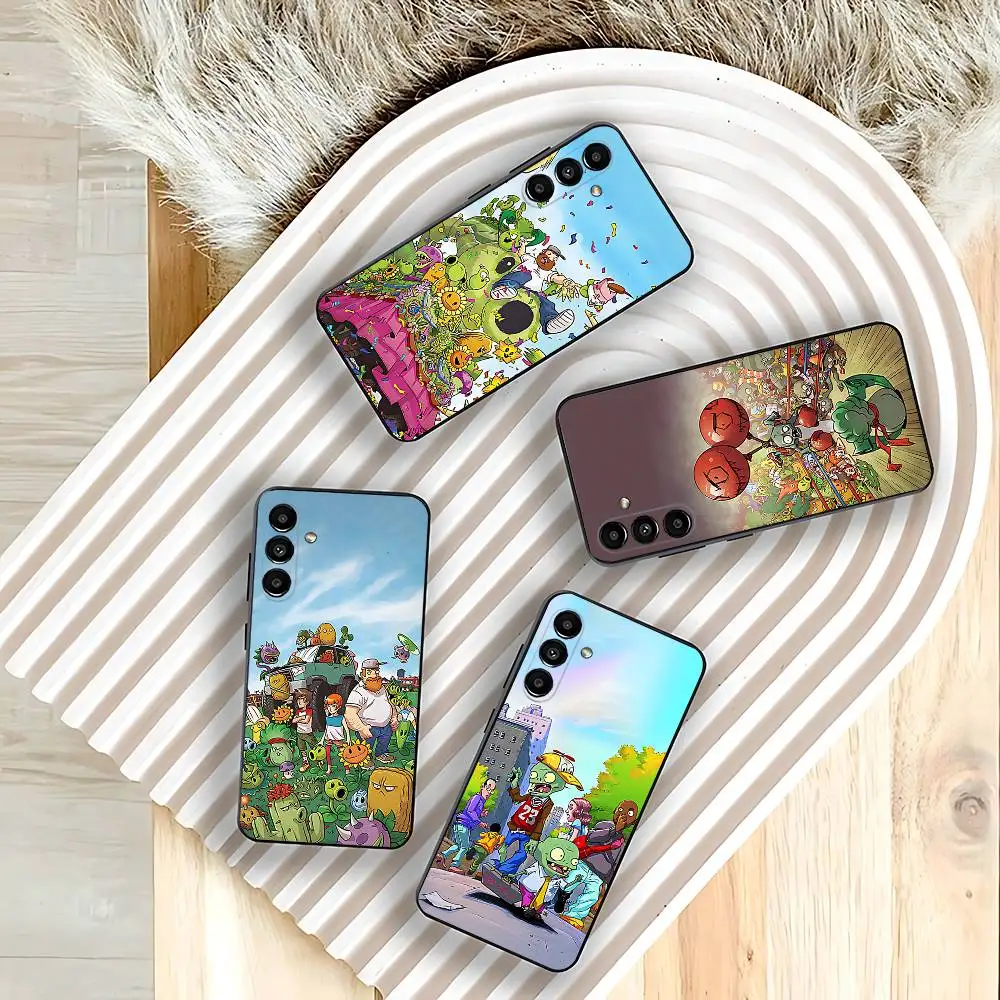 Фото Мягкий черный чехол для телефона P-Plants vs Zombies Game для Samsung Galaxy A73,31,32,72,41,53,52,71,22,5G,Note,J7,8,9 №1