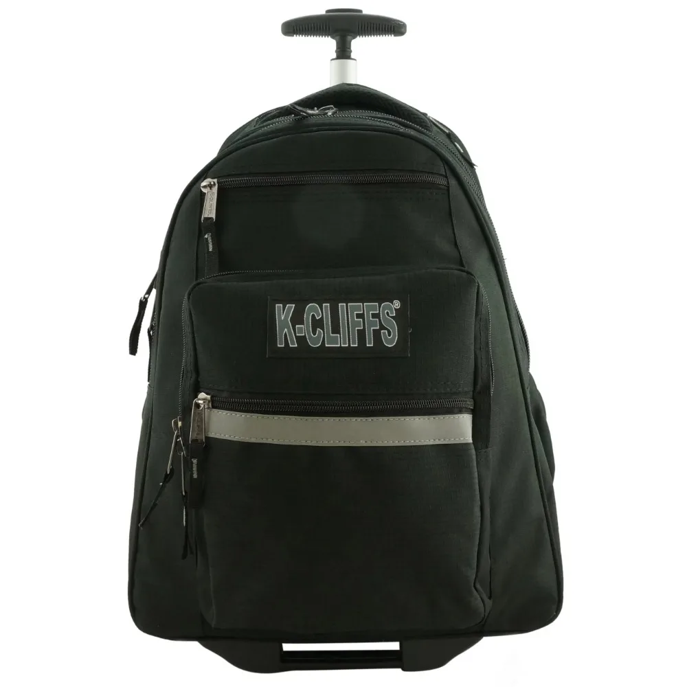 

Rolling School Backpack Waterproof with Wheels Adjustable Padded Shoulder Straps Side Pockets