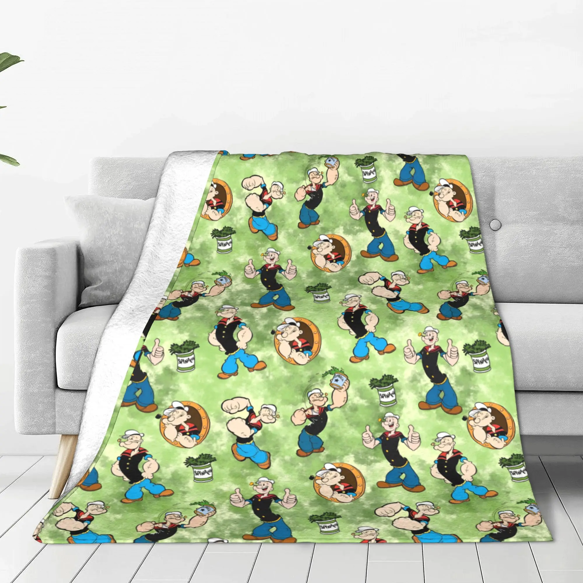 Sailor P-Popeye шпинатные одеяла забавные мультяшные фланелевые теплое одеяло для