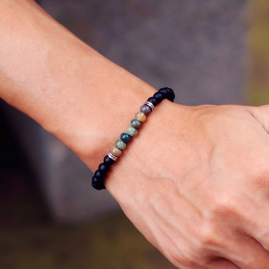 Браслет ручной работы с бусинами в богемном стиле унисекс