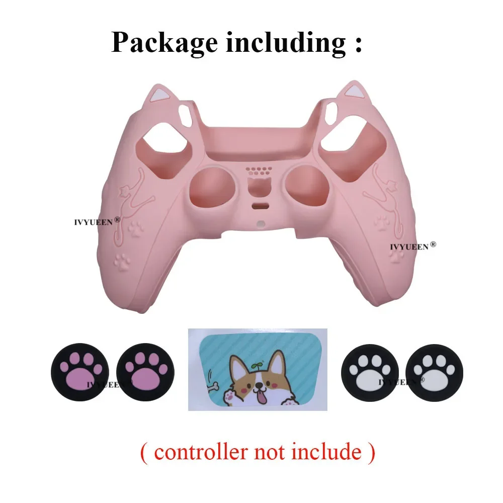 Силиконовый чехол IVYUEEN с милой кошачьей лапой для Playstation 5 PS5 DS5 PRO тонкий