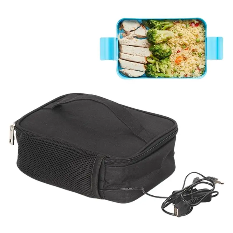 

Heated Lunch Bag USB Food Warmer And Heater Lunch Warming Tote For Office Travel Portable Heating Bag With USB Cable