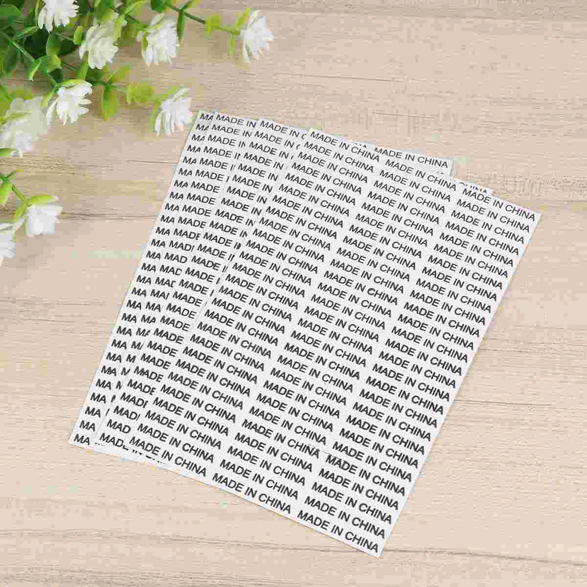 

5000 Pcs Made in China Stickers Waterproof Self Adhesive Labels Package Stickers Show Country of Origin on China Imported