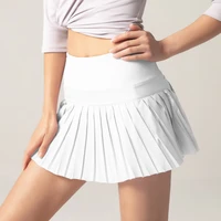 lulusport pleated tennis skirt women athletic golf skirts with shorts workout high waist solid jogging gym short dress skirts