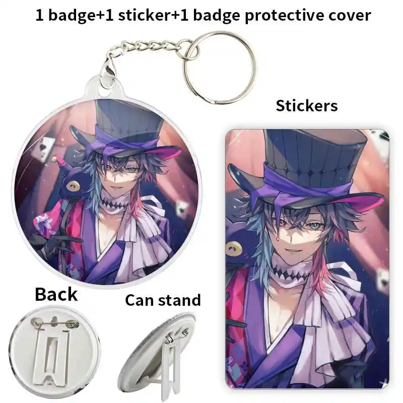 Брошь с аниме принтом Gavis Bettel Ch VTuber