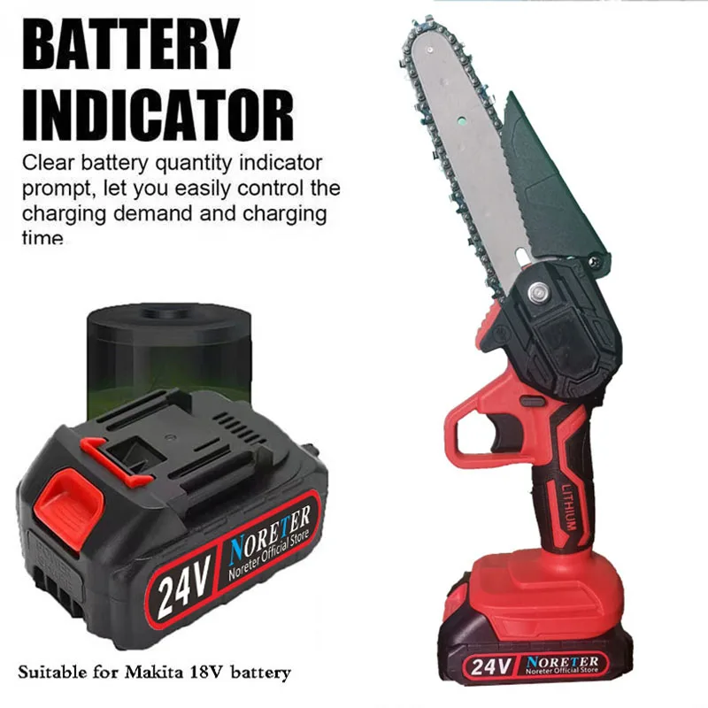 Электрическая ручная пила 6 дюймов с индикатором портативная литийионным