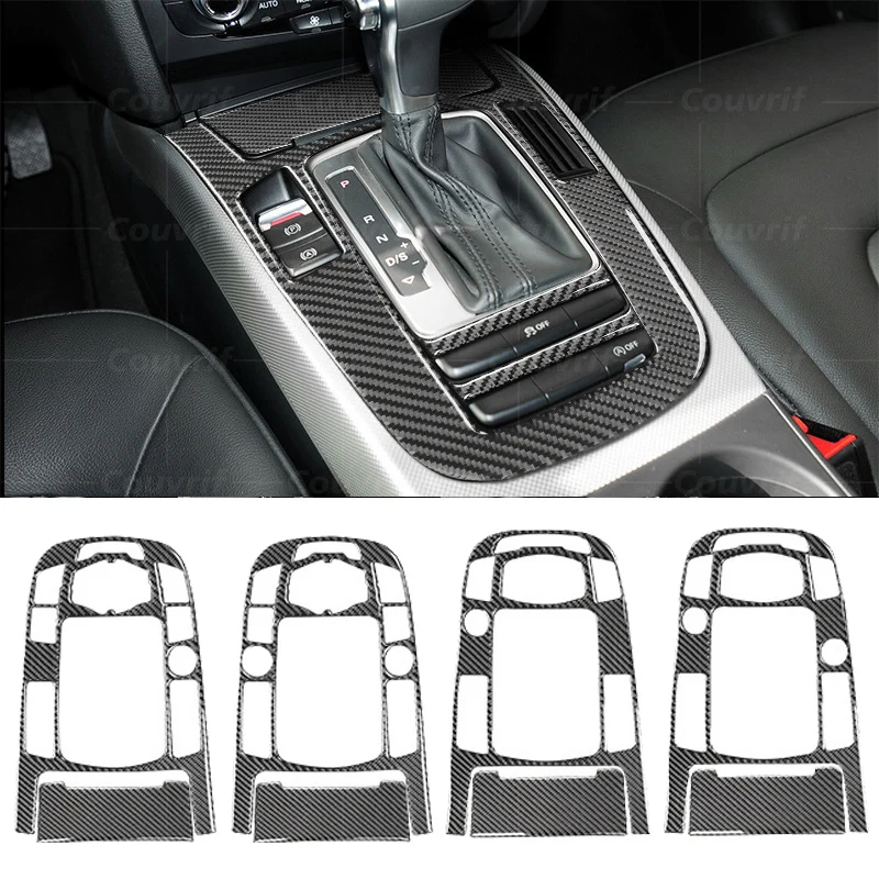 

Крышка для автомобиля из углеродного волокна, центральное управление, пепельница, панель для Audi Q5 8R 2013-2018, автомобильные аксессуары