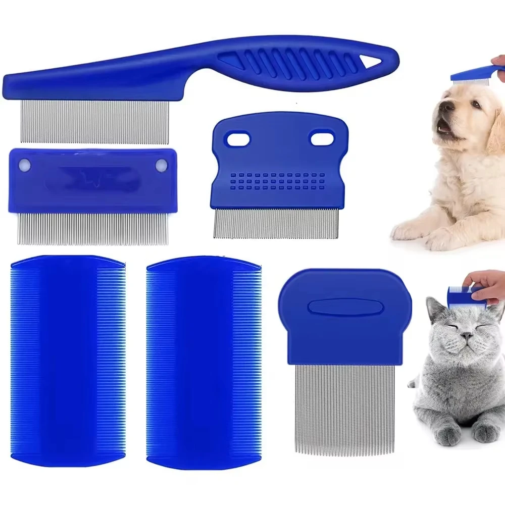 6 шт./компл. расческа для вошей из нержавеющей стали с мелкими зубьями расчески