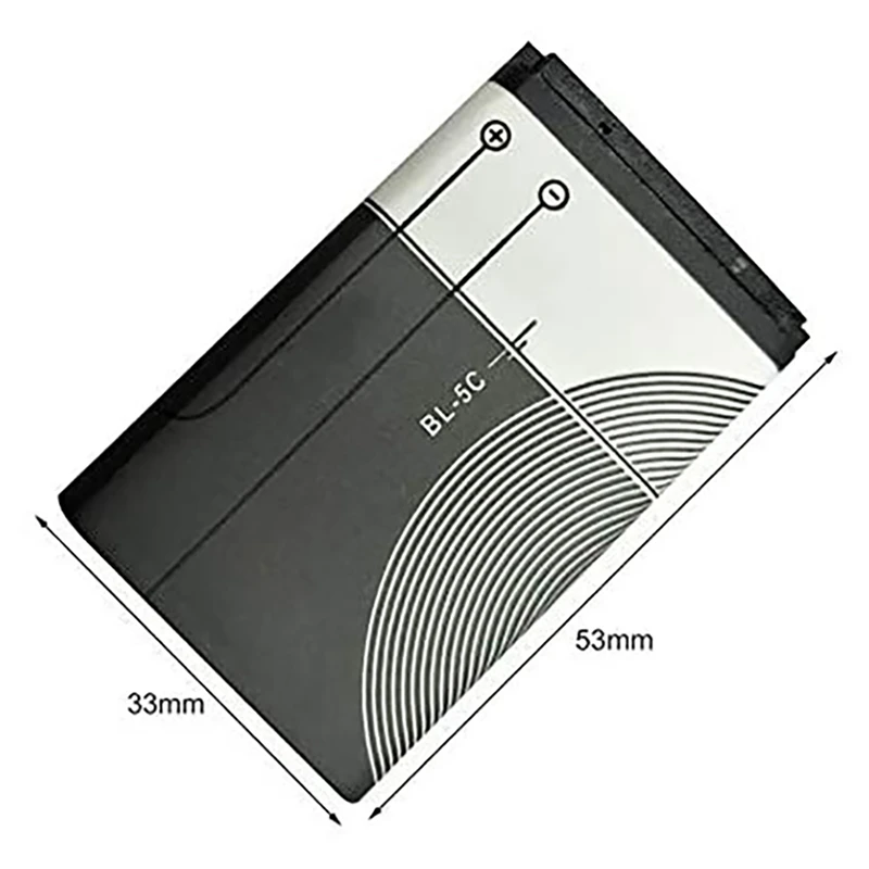 Совместим с Nokia BL-5C Mobile Battery Li-Ion 1020 Mah перезаряжаемая литиевая батарея запасная -