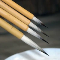 3sets weasel hair woolen hair chinese calligraphy brush pen slender gold landscape painting script practice papeleria tinta art