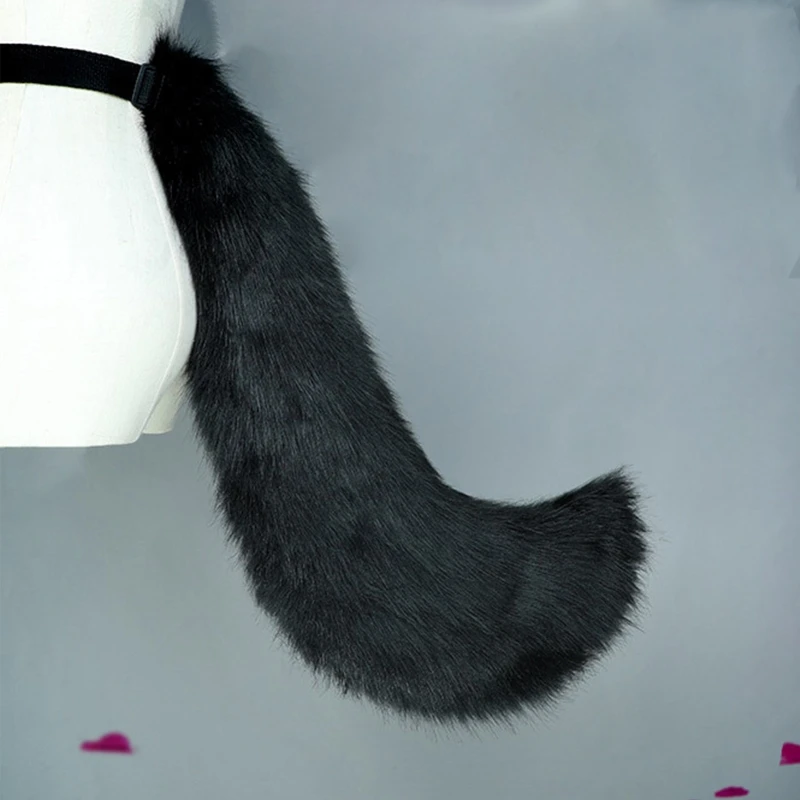 Wolf Dog Tail Cosplay Halloween Christmas Party Furry Tail Cosplay Costume One Size  Faux Fur Tail Cosplay 65cm/25.59in