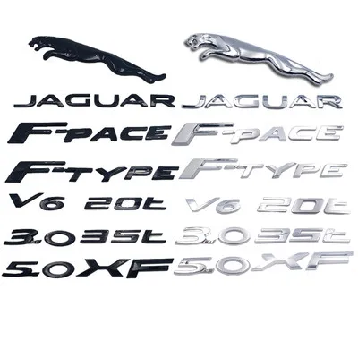 

3D Car Sticker 3.0 5.0 V6 V8 XE XF XJL 25T 35T AWD Letter Rear Trunk Emblem Badge Decals for Jaguar E-PACE F-PACE F-TYPE Styling