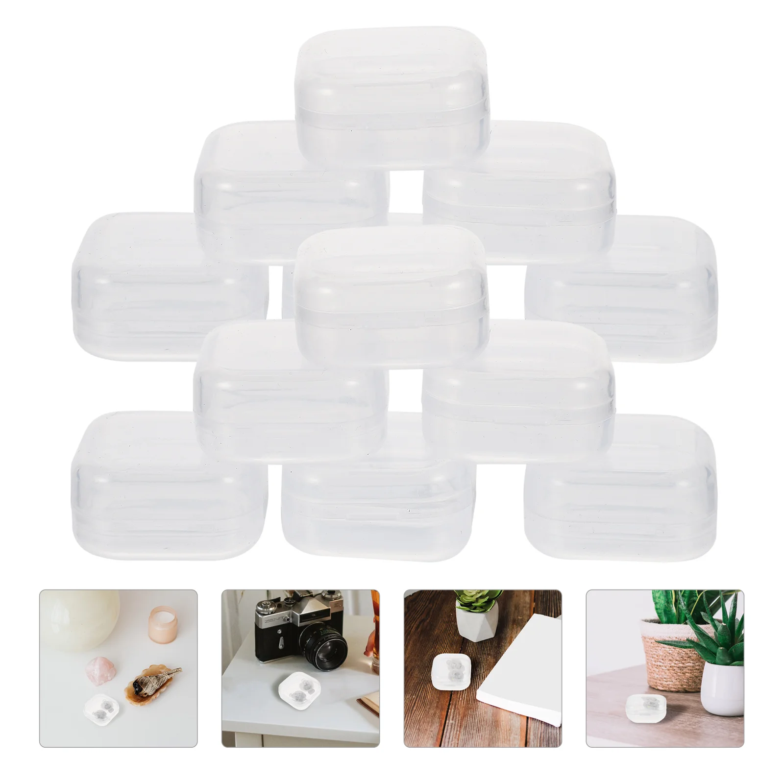 

Case Transparent Storagejewelry Mini Box Container Holder Beads Boxes Packing Clear Earplug