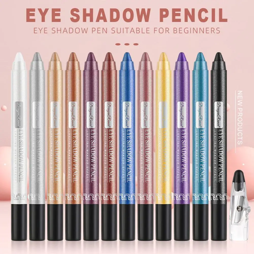 

12 Color Highlighter Eyeshadow Pencil Long-lasting Pen Nude Waterproof Matte Glitter Eyeliner Makeup Cosmetics Pigment Y8L6
