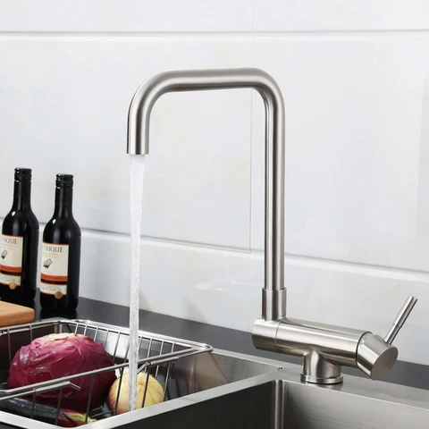 2-модельный смеситель для кухонной мойки, складной вращающийся смеситель с одной ручкой, монтируемый на столешнице, смеситель для горячей и холодной воды, смеситель для умывальника