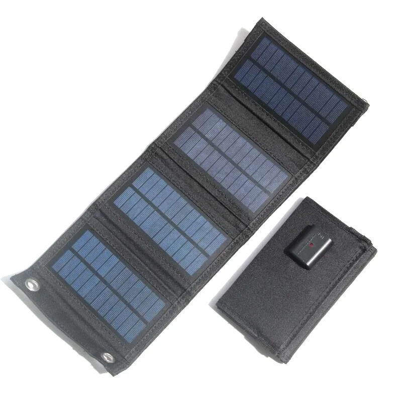 

Solar panel 6W 5V 4 folds polycrystalline silicon solar folding bag charger mobile power bank outdoor charger