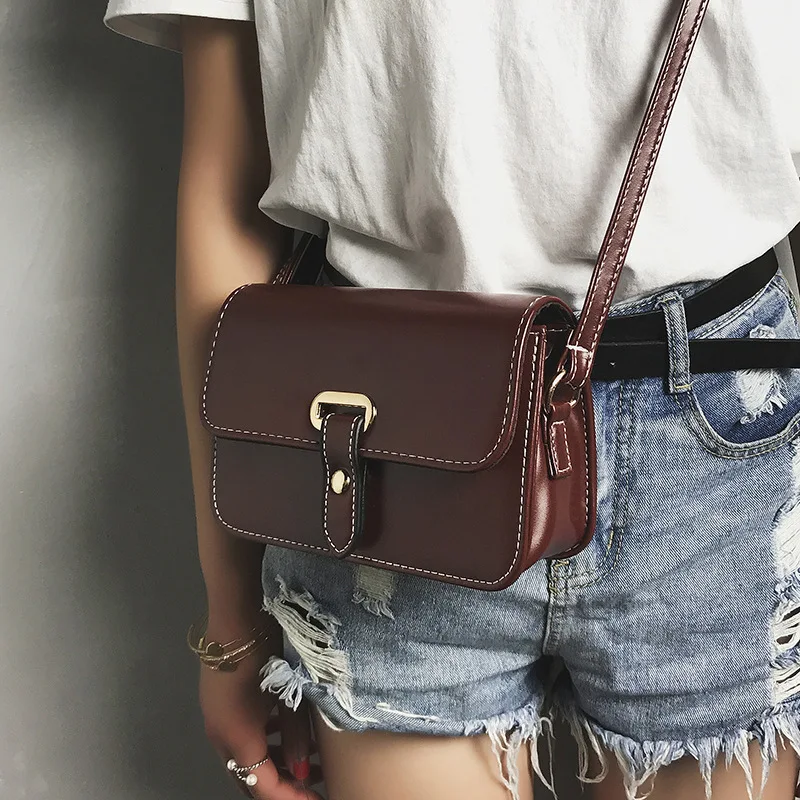 

autumn and winter new women's bag retro belt buckle small square bag women's single shoulder oblique span small bag