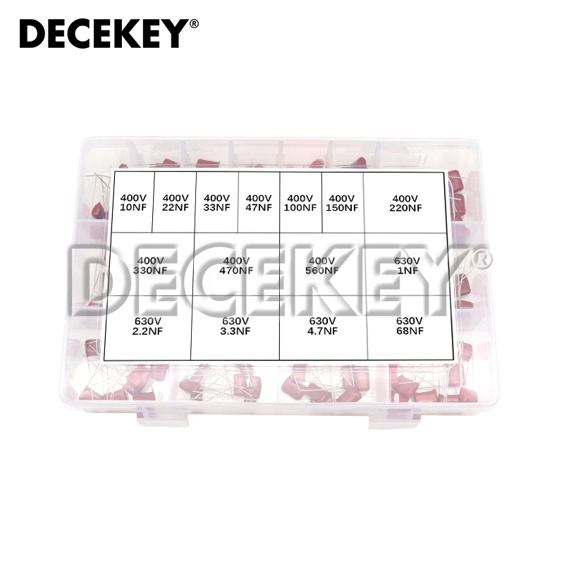 Комплект конденсаторов из полипропиленовой пленки CBB 150 шт. 10 нФ-68 НФ 400 В 630 в набор