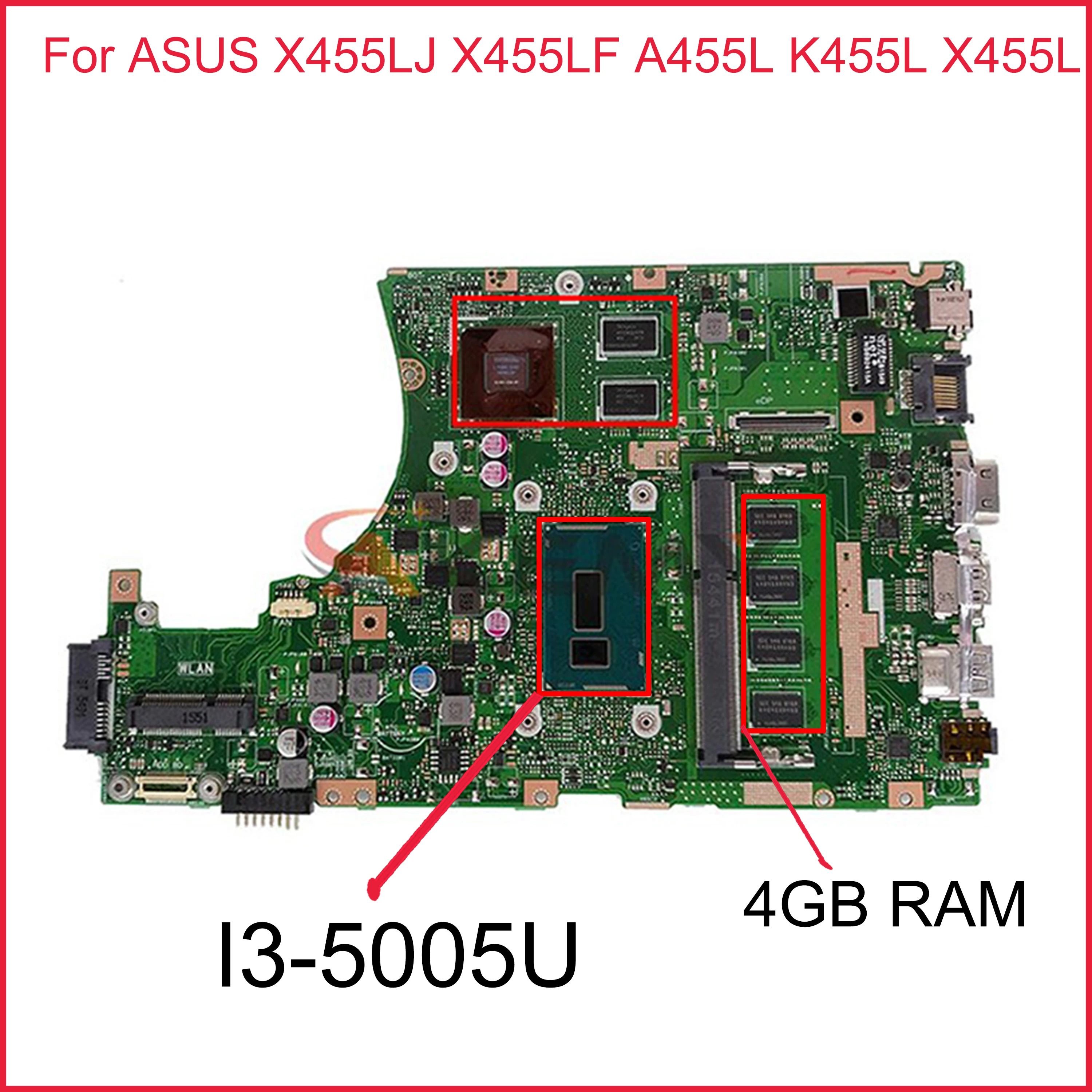 

Материнская плата Akemy X455LF для ноутбука Asus X455LJ X455LF A455L K455L X455L