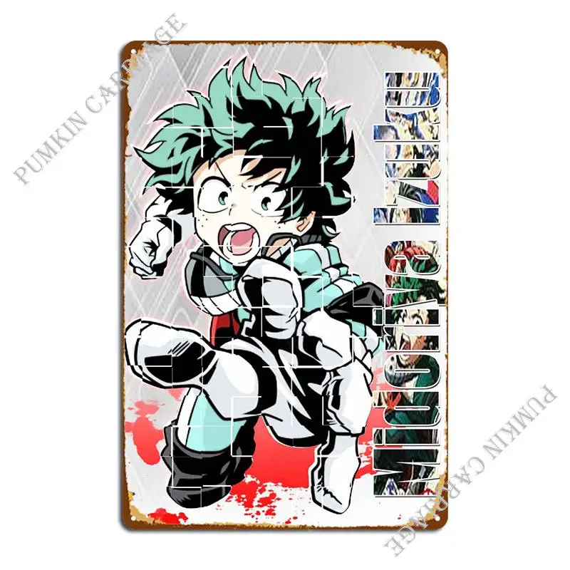 

Midoriya Izuku металлический знак плакат для дома на заказ Настенная роспись для гаража жестяной знак плакат