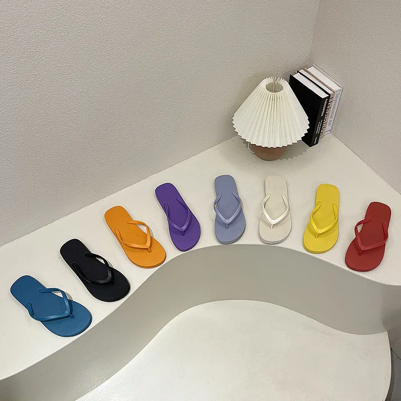 HKAZ-S slippers flip flops summer outdoor  flat soled non-slip women's beach shoes  leisure comfortable fashion new summer