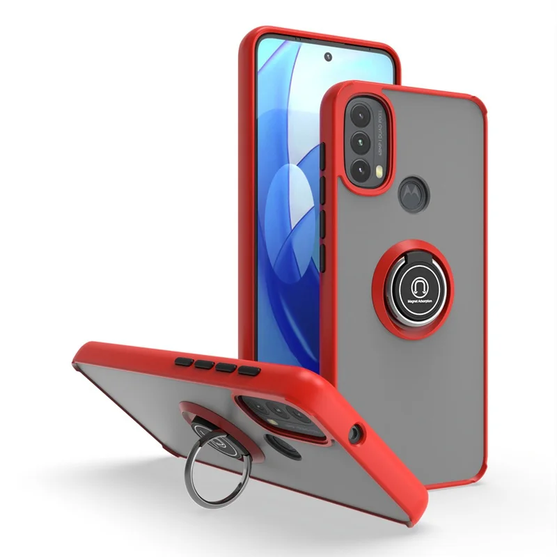 

For Motorola E20 E40 Edge X30 Magnetic Ring Holder Case Edge20 Pro G50 G22 G30 G20 Shockproof Armor Cell Phone Protective Cover
