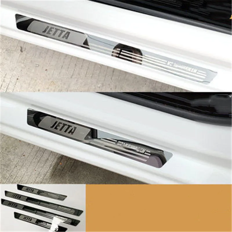 

For Volkswagen Jetta 2013-2021 Stainless Steel Car Threshold Guard Plate Welcome Pedal Anti-scratch Protection Car Styling W