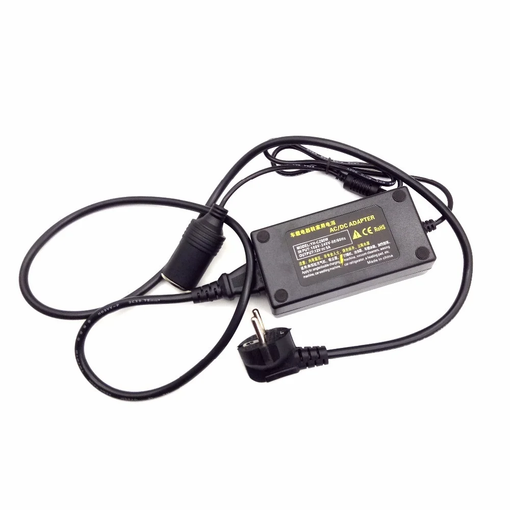 

220V To 12V Power Adapter Automotive Household Cigarette Lighter AC/ DC for Car Power Converter Adapter Inverter EU Plug