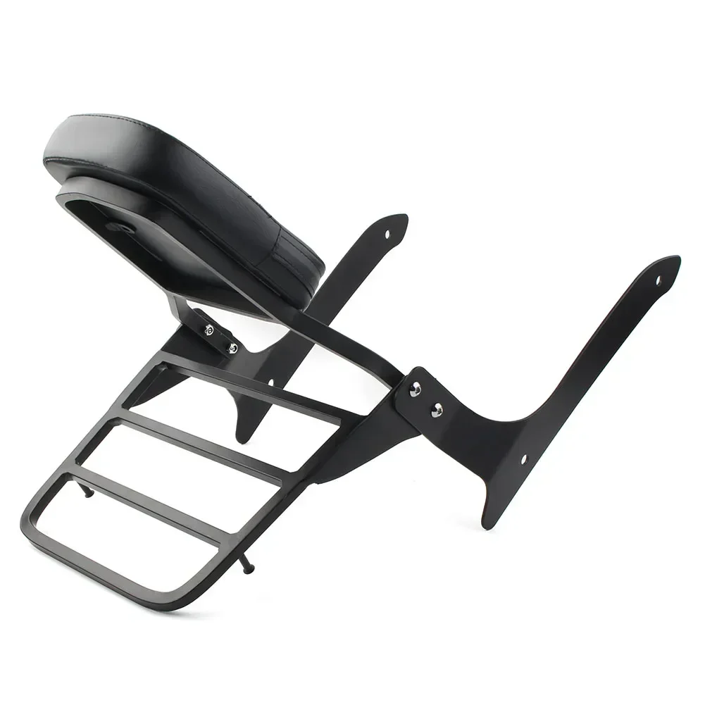 Фото Для Yamaha V-Star XVS1300A V Star 1300 2007-2015 Midnight Chrome/черная спинка мотоцикла Sissy Pad и багажник №5