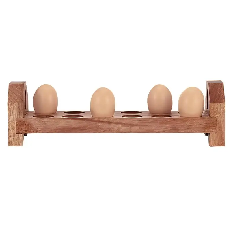 

wooden egg tray Home stackable egg rack Refrigerator countertop wooden egg tray storage box Wood Egg Rack Container supplies