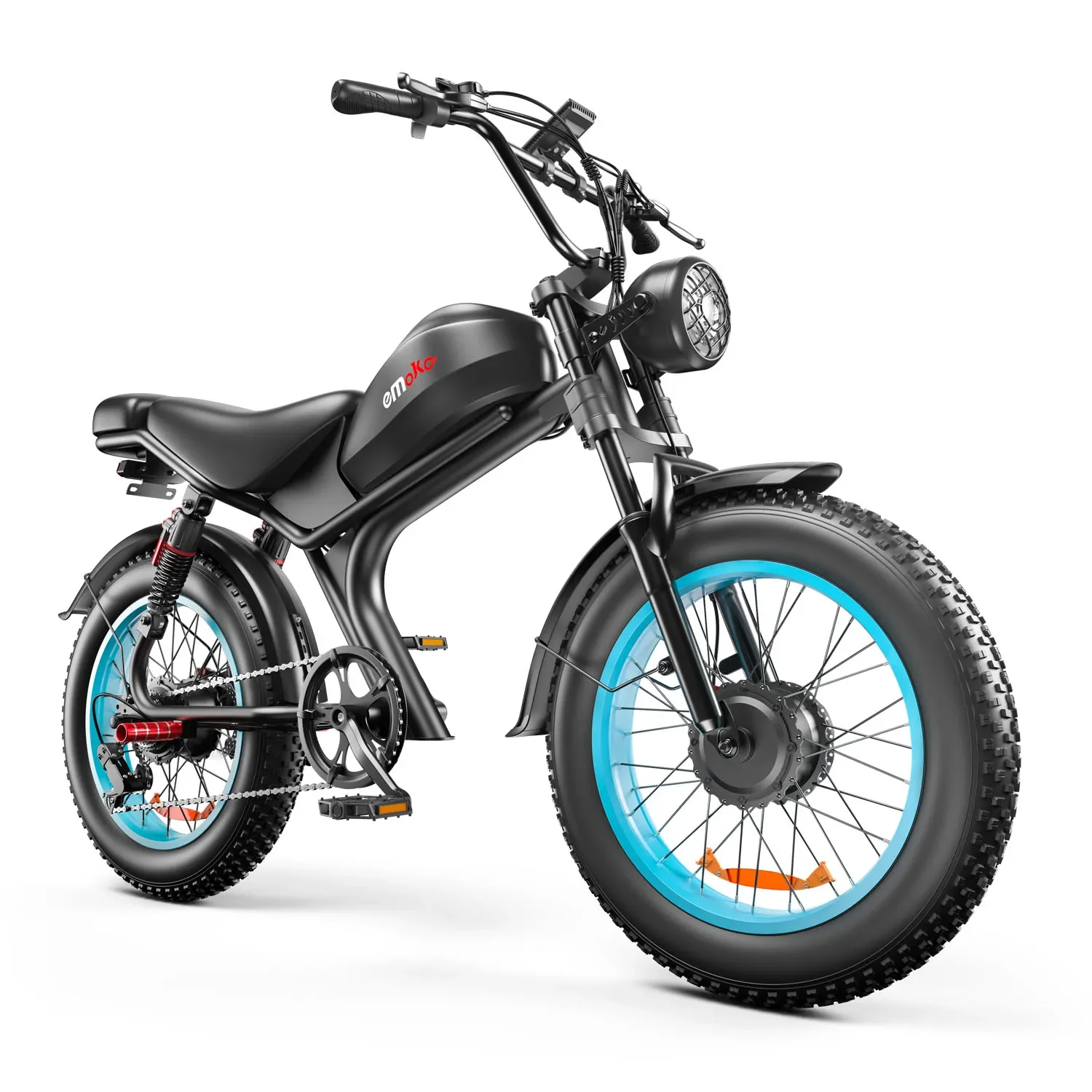 Фото Emoko Original Factory E Bike X8 750 Вт 20 дюймов Flat Land Mountain Off Load Складной электрический велосипед с толстыми шинами №2