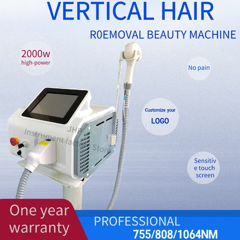Новейший мощный диодный лазер 2023 755 1064Nm 808, диодный лазер для удаления волос, машина для омоложения кожи
