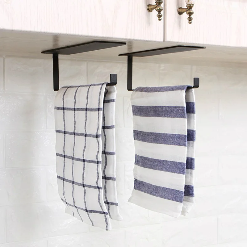 

Carbon Steel Kitchen Bathroom Toilet Roll Holder Storage Rack Paper Towel Holder Wall Mounted Self Adhesive Towel Hanging Shelf