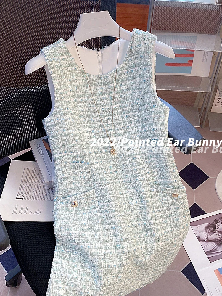 

Женское платье без рукавов, маленькое приталенное платье во французском стиле, лето в этом году