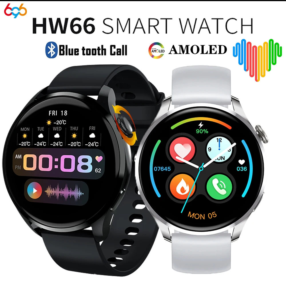 

2022 New AMOLED HD Screen Smart Watch Heart Rate Monitoring Men Women Blue Tooth Call Music Playing Smart Watch PK GTR 3 GTS 2