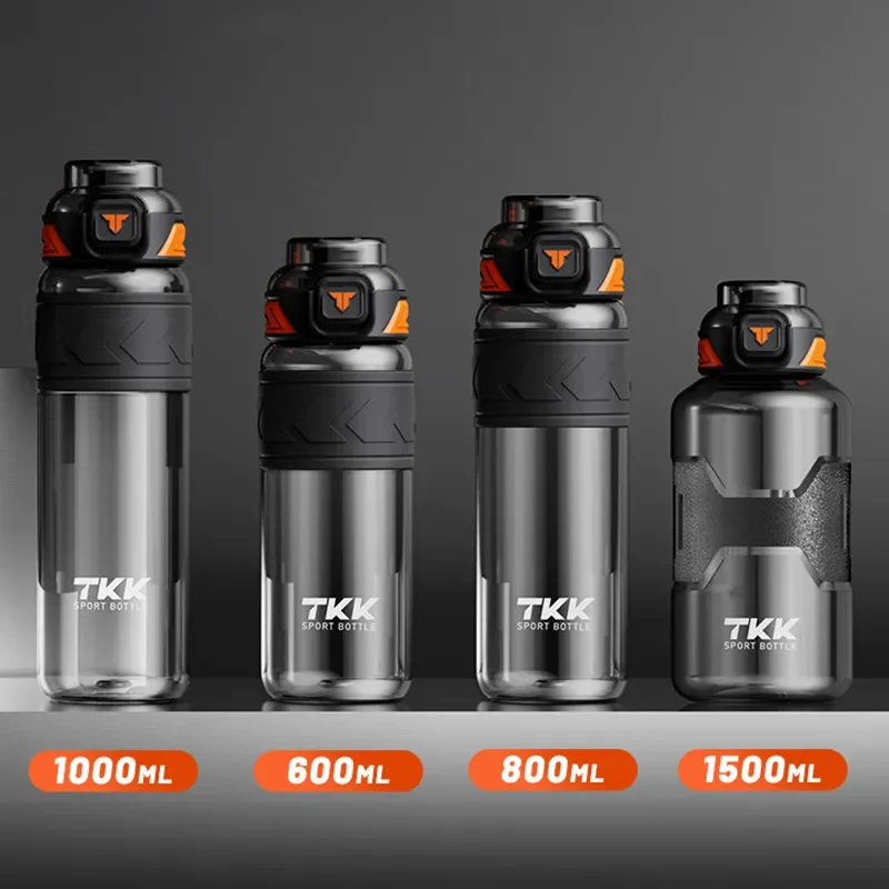 

600/800/1000ml Tritan Material Water Bottle With Straw Portable Durable Gym Fitness Outdoor Sport Drinking Bottle Freeshipping